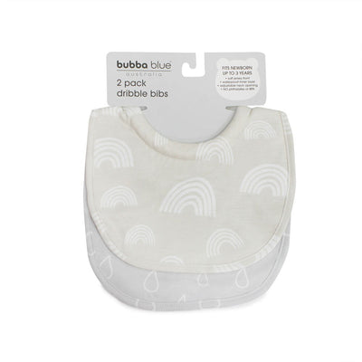 Bubba Blue Unisex Dribble Bib 2 Pack Suitable For Newborns Up To 3 Years Old