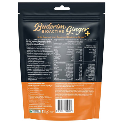 Buderim Ginger Bioactive Ginger Plus Smoothie Booster 225gm Payday Deals