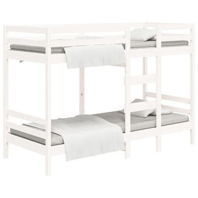 Bunk Bed without Mattress White 90x190 cm Solid Wood Pine Payday Deals