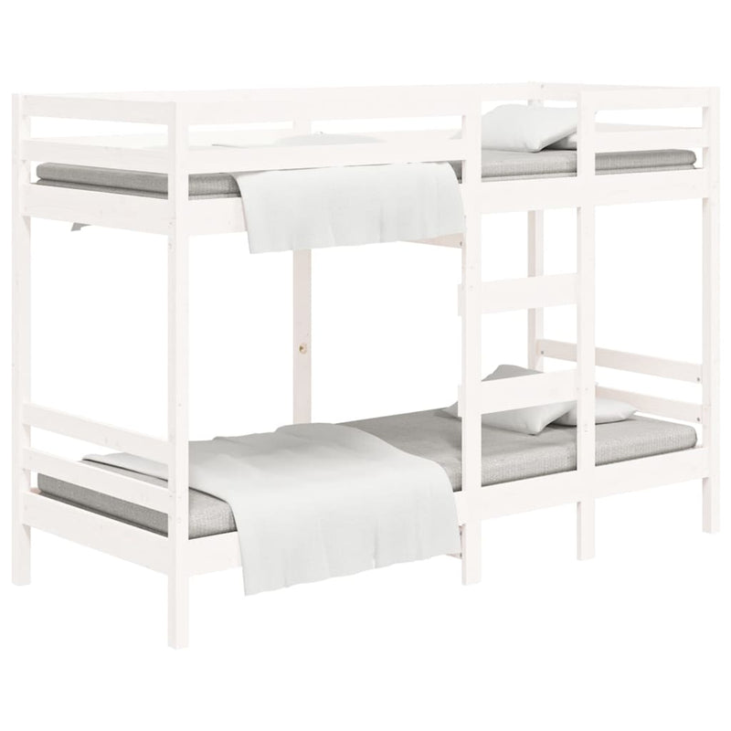 Bunk Bed without Mattress White 90x190 cm Solid Wood Pine Payday Deals
