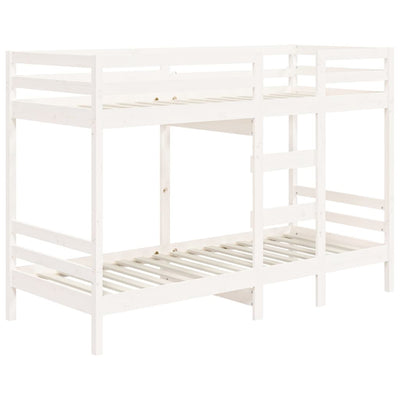 Bunk Bed without Mattress White 90x190 cm Solid Wood Pine Payday Deals