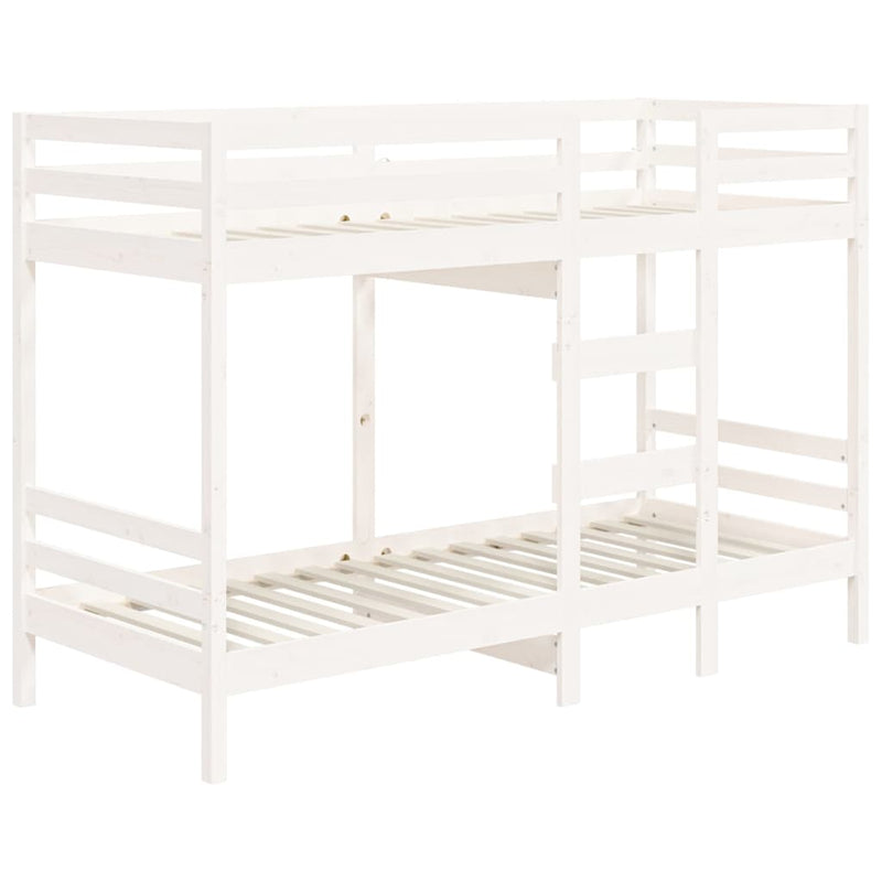 Bunk Bed without Mattress White 90x190 cm Solid Wood Pine Payday Deals