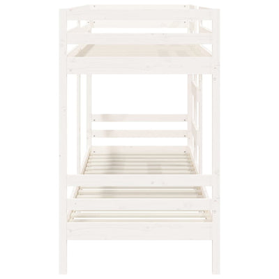 Bunk Bed without Mattress White 90x190 cm Solid Wood Pine Payday Deals