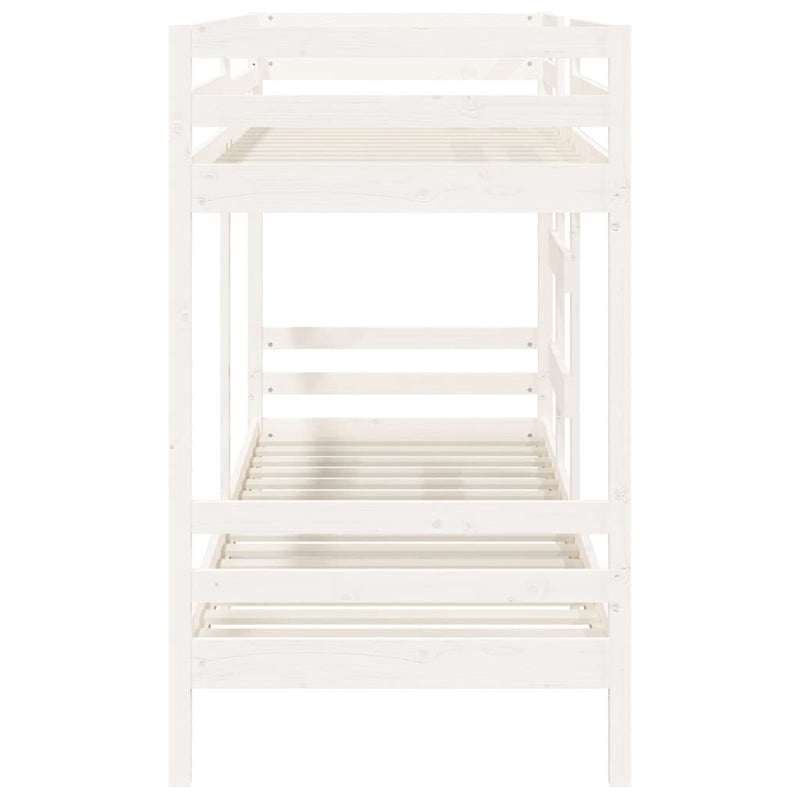 Bunk Bed without Mattress White 90x190 cm Solid Wood Pine Payday Deals