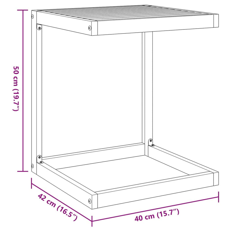 C Table 42x40x50 cm Solid Wood Acacia Payday Deals