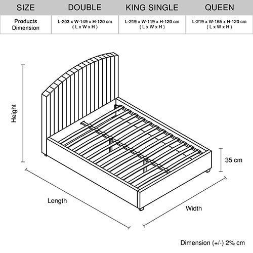 Camelia King Single Size Bed Frame Pink Velvet Upholstery High Headboard Quality Slats Metal Structure Payday Deals