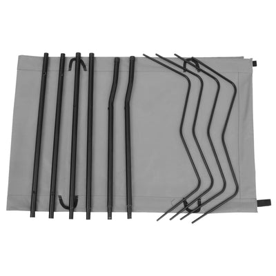 Camping Bed 180x60x19 cm Oxford Fabric and Steel Grey Payday Deals
