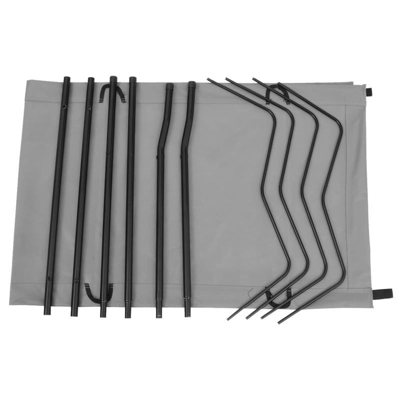 Camping Bed 180x60x19 cm Oxford Fabric and Steel Grey Payday Deals