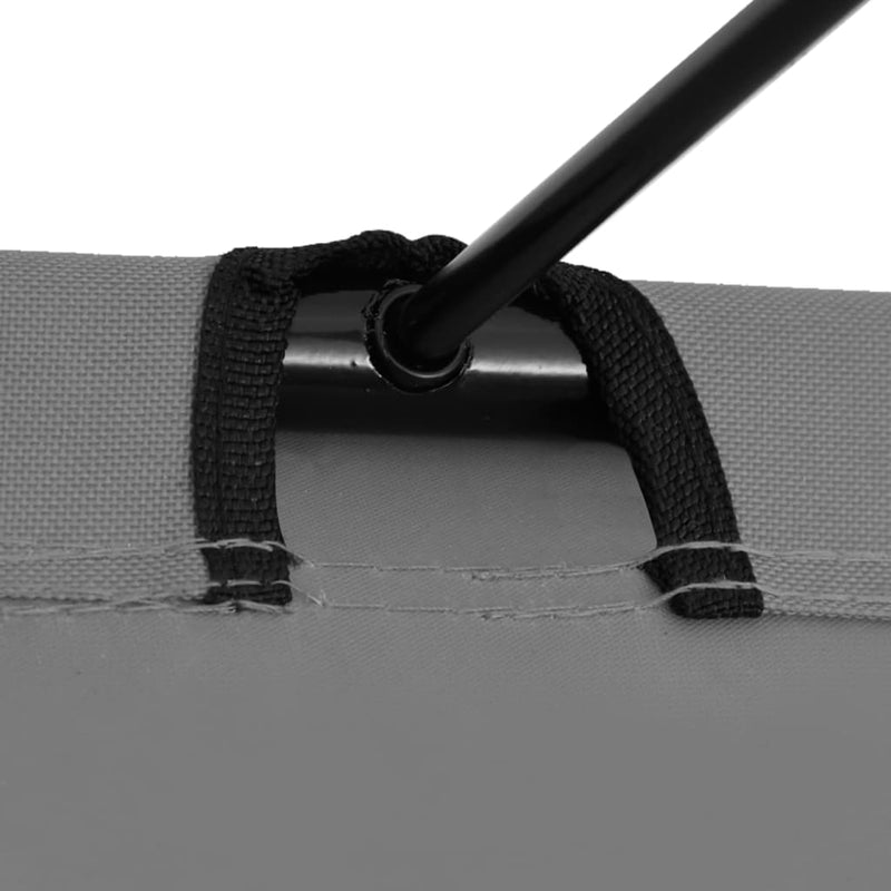 Camping Bed 180x60x19 cm Oxford Fabric and Steel Grey Payday Deals