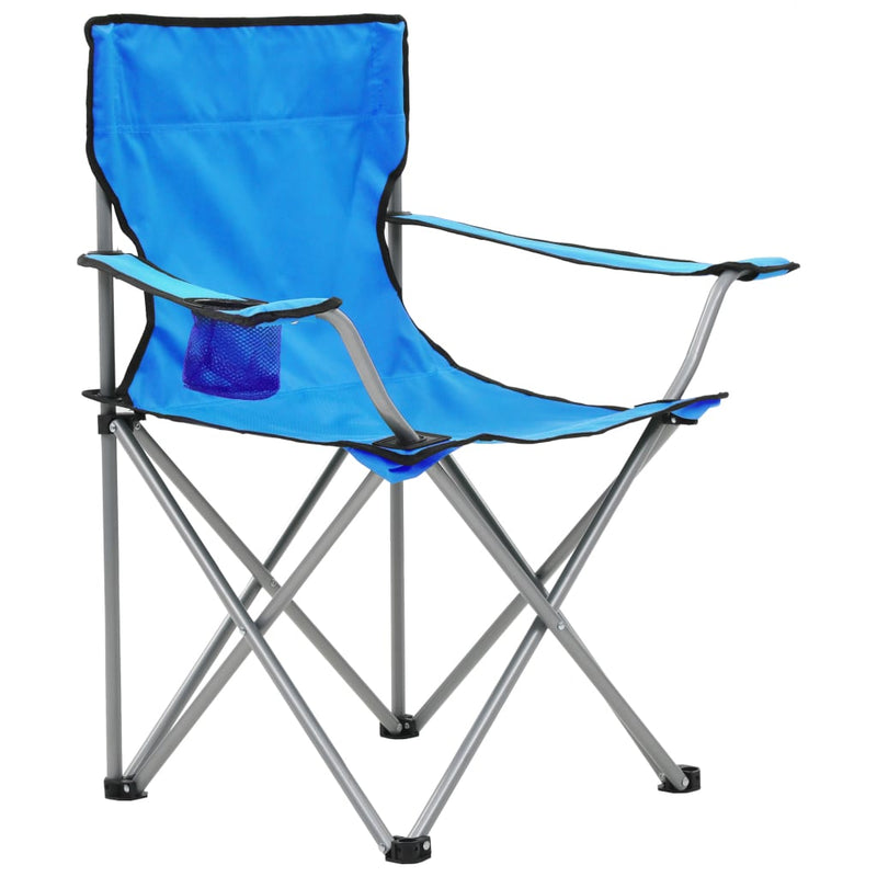 Camping Table and Chair Set 3 Pieces Blue Payday Deals