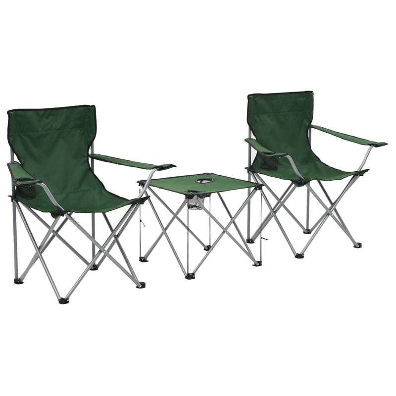 Camping Table and Chair Set 3 Pieces Green Payday Deals