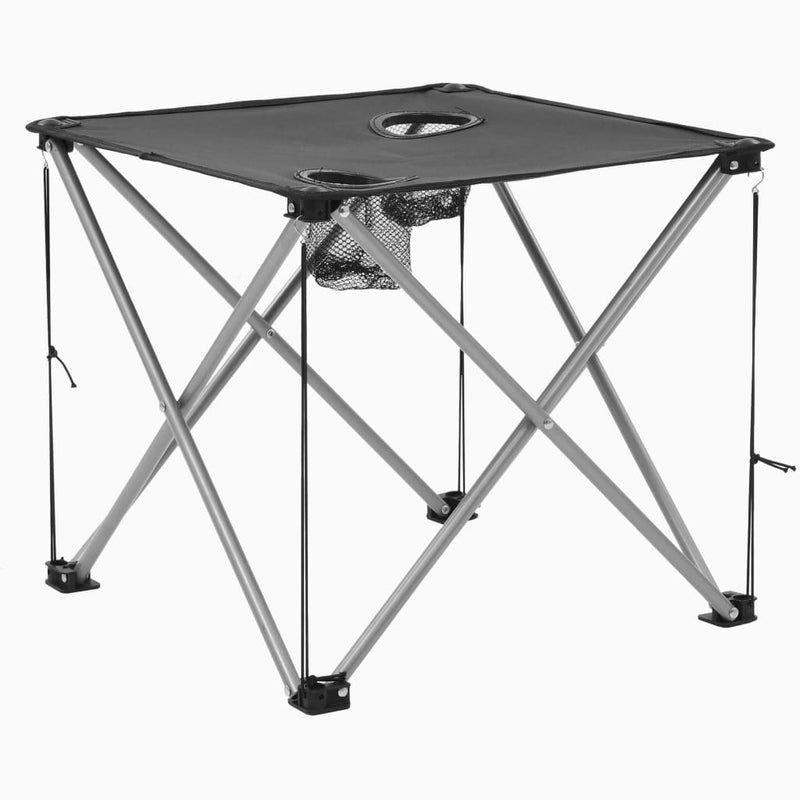 Camping Table and Chair Set 3 Pieces Grey Payday Deals