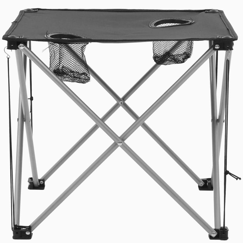 Camping Table and Chair Set 3 Pieces Grey Payday Deals