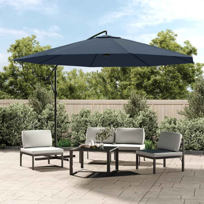 Cantilever Garden Parasol 3.5 m Blue Payday Deals