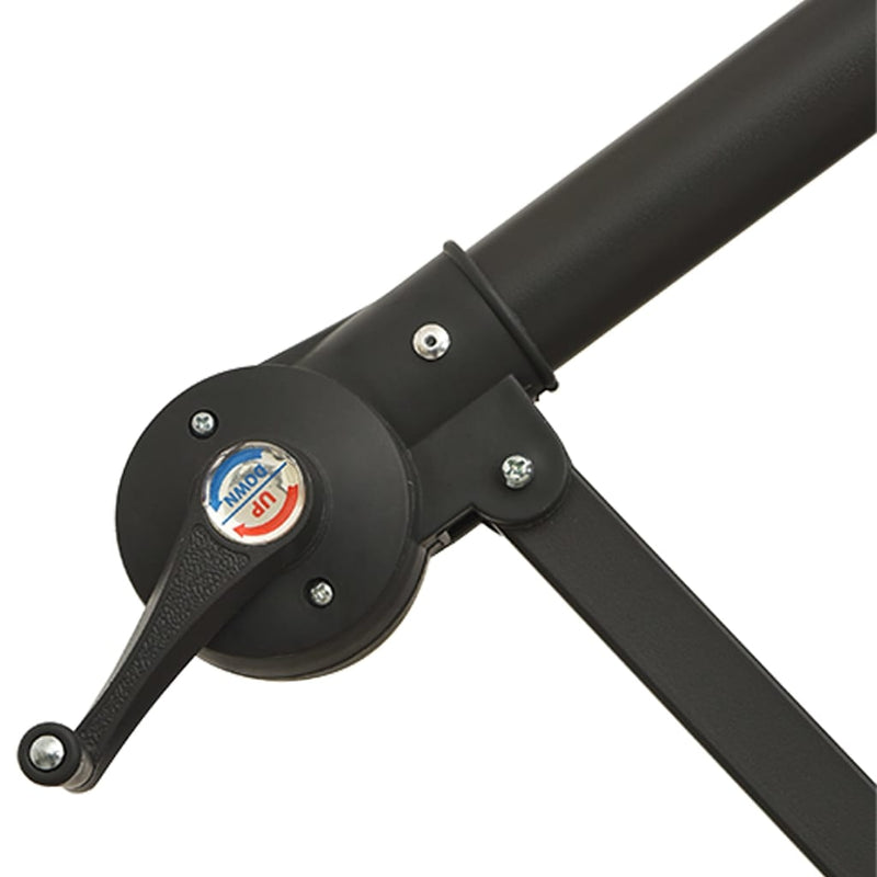 Cantilever Garden Parasol with LED Lights and Steel Pole 300 cm Anthracite Payday Deals