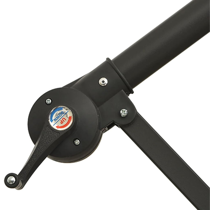 Cantilever Garden Parasol with LED Lights and Steel Pole 300 cm Black Payday Deals