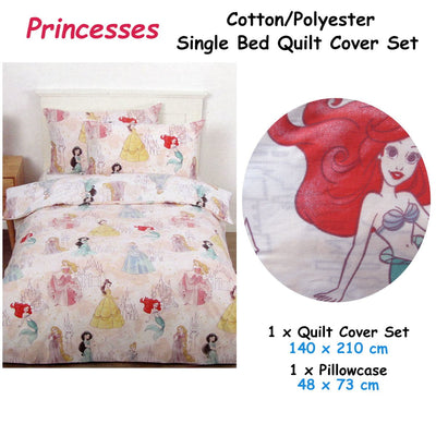 Caprice Disney Princesses Pink Licensed Quilt Cover Set Single Payday Deals