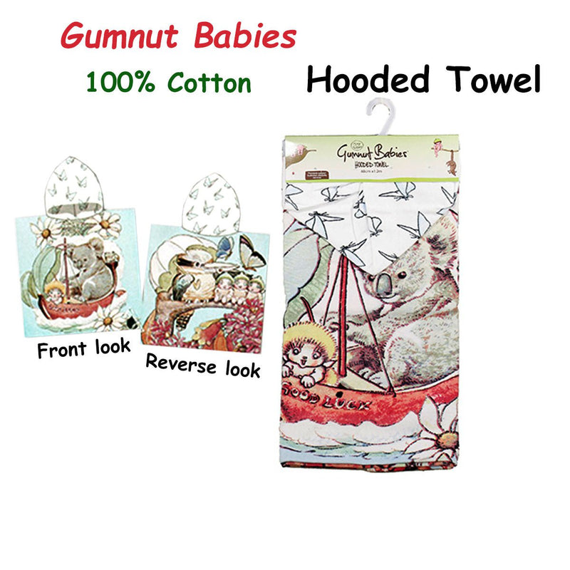Caprice Gumnut Babies Cotton Hooded Licensed Towel 60 x 120 cm Payday Deals