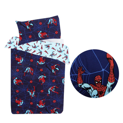 Caprice Marvel Spiderman Reversible Licensed Quilt Cover Set Single