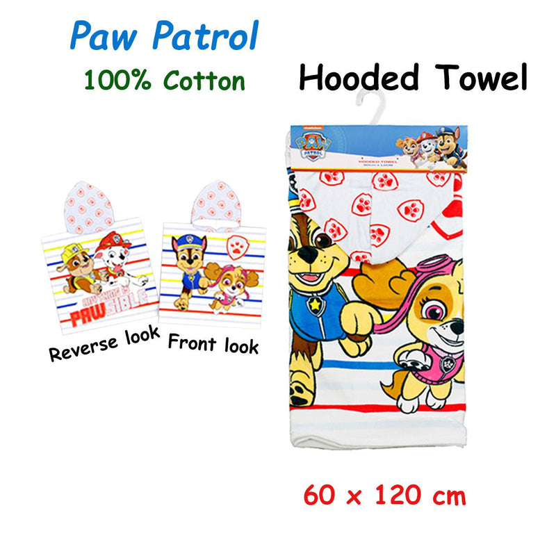 Caprice Paw Patrol Cotton Hooded Licensed Towel 60 x 120 cm Payday Deals