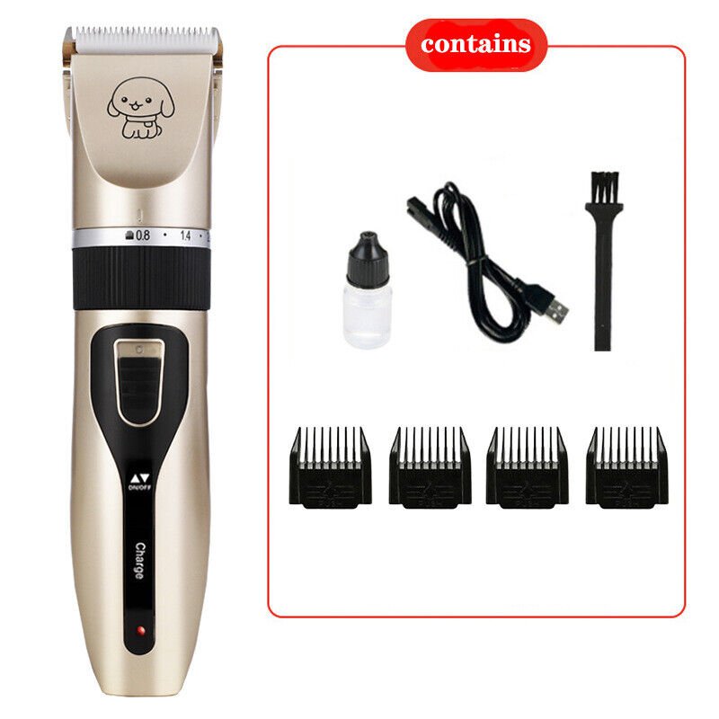 Cat Dog Pet Clippers Hair Electric Clipper Grooming Trimmer Shaver Cordless Kit Payday Deals