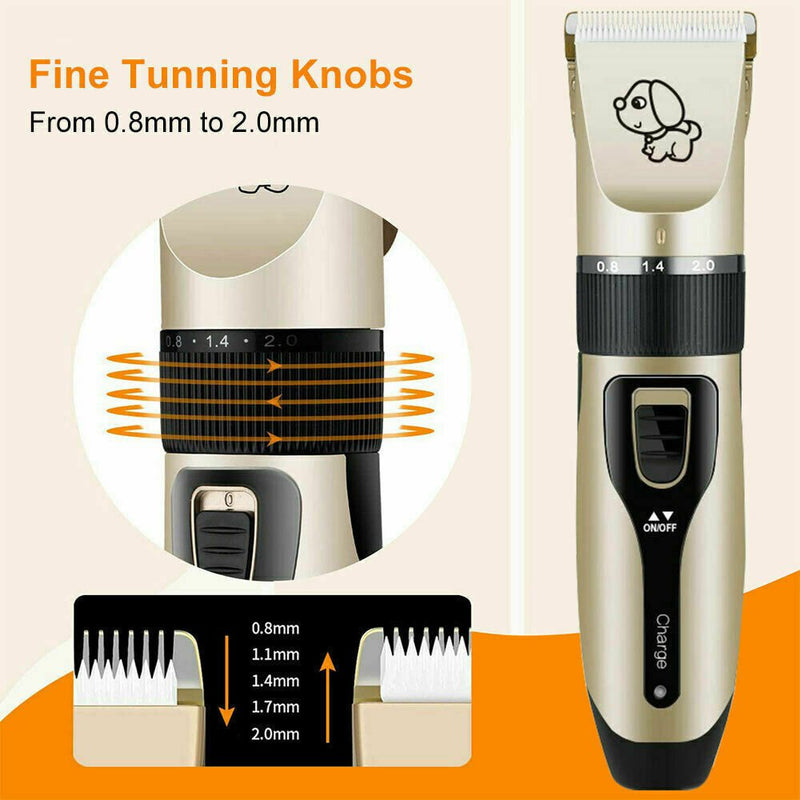 Cat Dog Pet Clippers Hair Electric Clipper Grooming Trimmer Shaver Cordless Kit Payday Deals