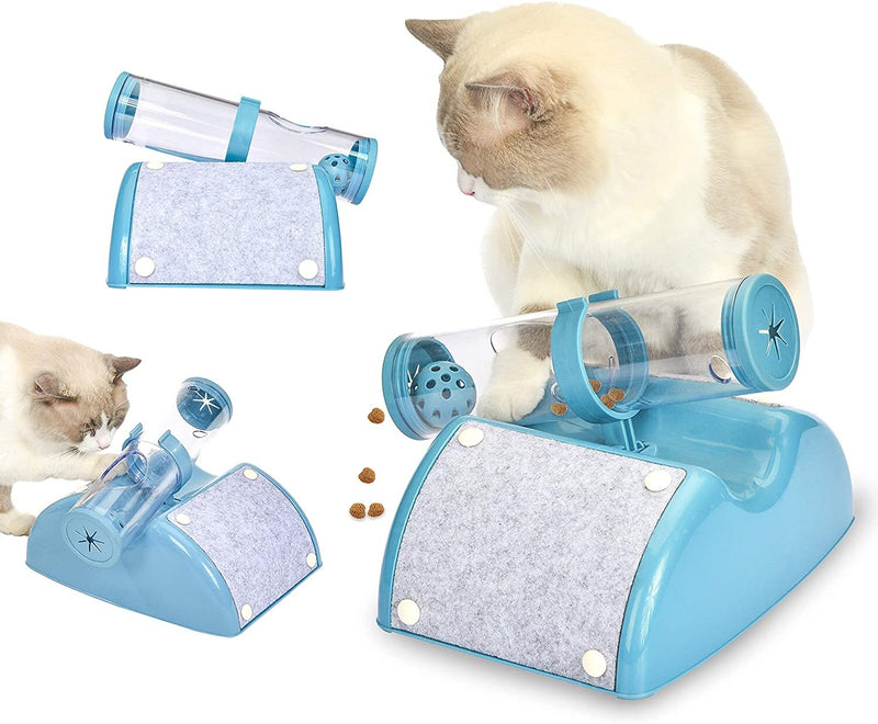 Cat Play Box Kit Pet Toy Kitten Toys Interactive Ball Peek Hunting Toy-Blue Payday Deals