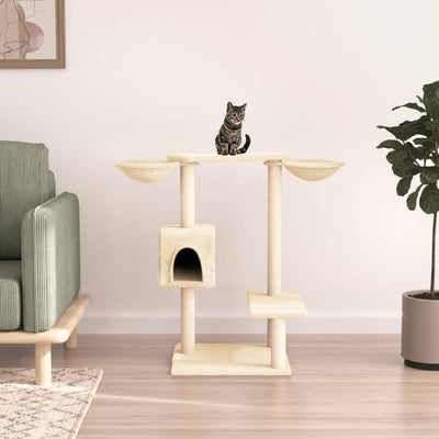 Cat Tree with Scratching Posts Cream 82 cm Payday Deals
