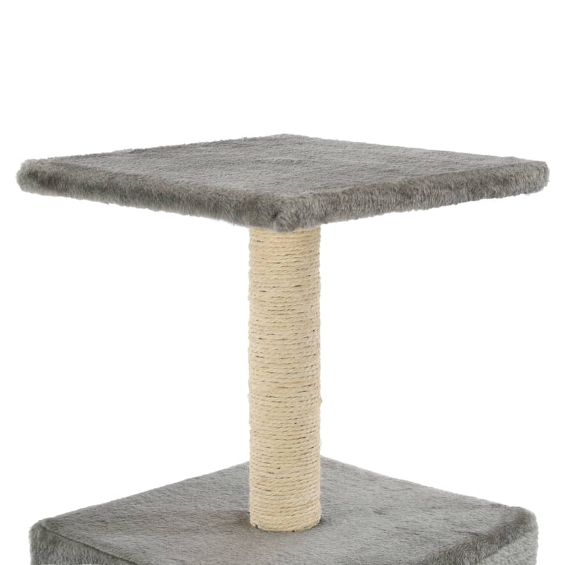 Cat Tree with Sisal Scratching Post 55 cm Grey Payday Deals