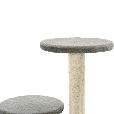 Cat Tree with Sisal Scratching Posts 60 cm Grey Payday Deals