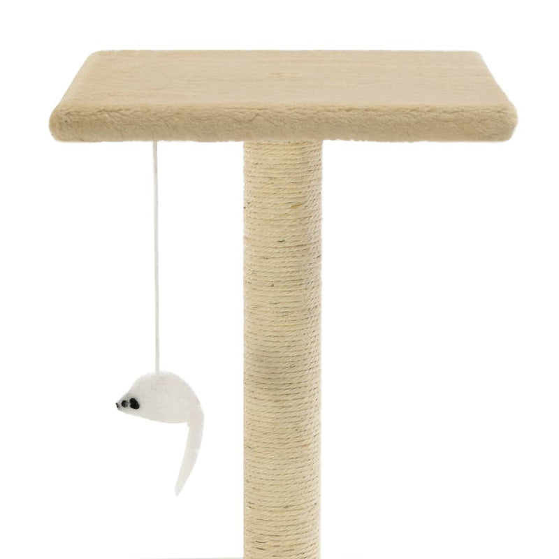 Cat Tree with Sisal Scratching Posts 95 cm Beige Payday Deals