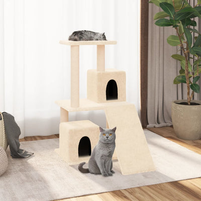 Cat Tree with Sisal Scratching Posts Cream 82 cm Payday Deals