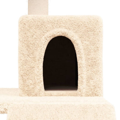 Cat Tree with Sisal Scratching Posts Cream 82 cm Payday Deals