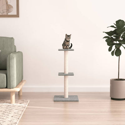 Cat Tree with Sisal Scratching Posts Light Grey 73 cm Payday Deals