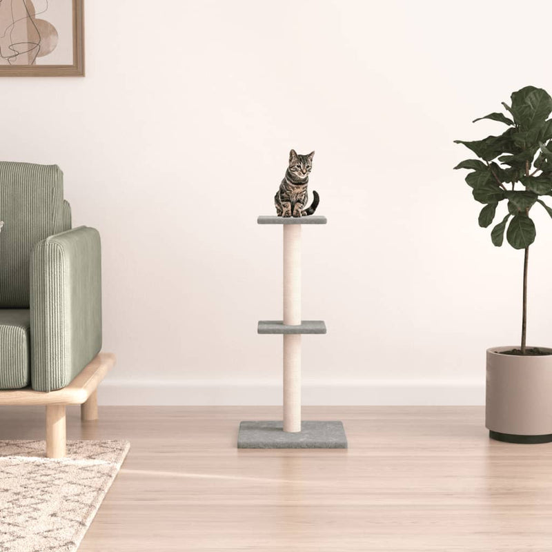 Cat Tree with Sisal Scratching Posts Light Grey 73 cm Payday Deals