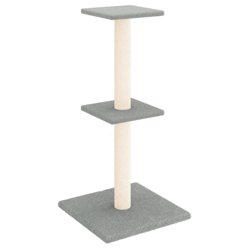 Cat Tree with Sisal Scratching Posts Light Grey 73 cm Payday Deals