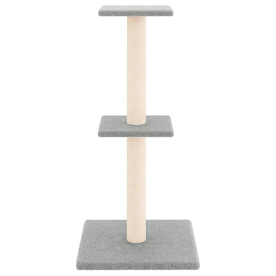 Cat Tree with Sisal Scratching Posts Light Grey 73 cm Payday Deals