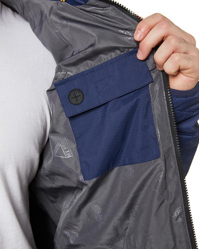 Caterpillar Men's Heat MX Puffer Jacket Water Resistant - Detroit Blue Payday Deals