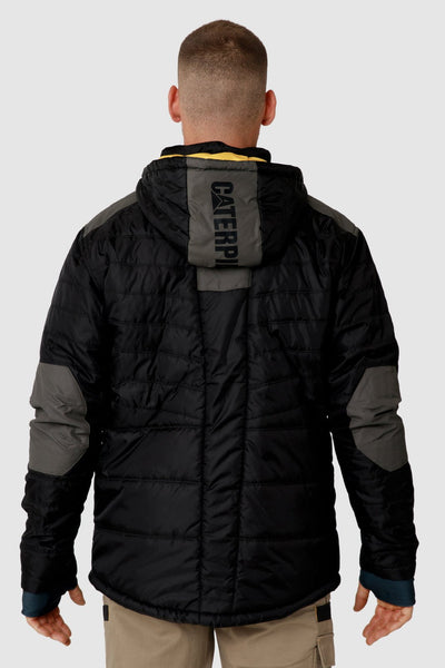 Caterpillar Men's Triton Quilted Insulated Puffer Jacket Waterproof - Black Payday Deals