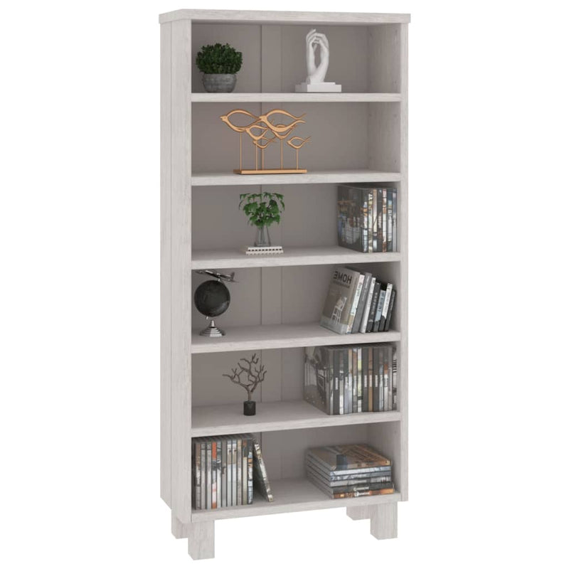 CD Cabinet White 45x18x100 cm Solid Wood Pine Payday Deals