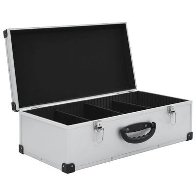 CD Case for 80 CDs Aluminium ABS Silver Payday Deals