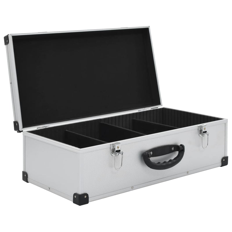 CD Case for 80 CDs Aluminium ABS Silver Payday Deals