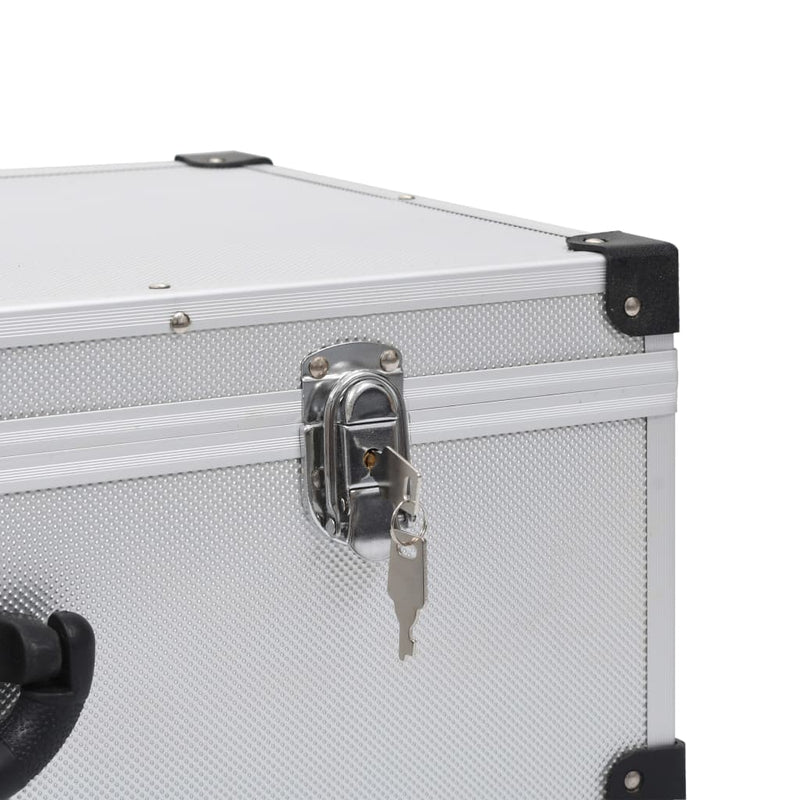 CD Case for 80 CDs Aluminium ABS Silver Payday Deals