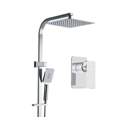 Cefito WELS 10'' Rain Shower Head Mixer Square Handheld High Pressure Wall Chrome Payday Deals