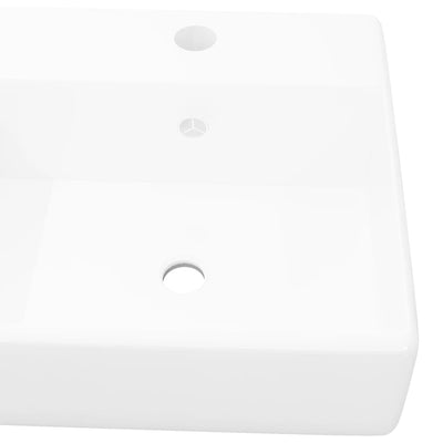 Ceramic Basin Square with Overflow and Faucet Hole 41 x 41 cm Payday Deals