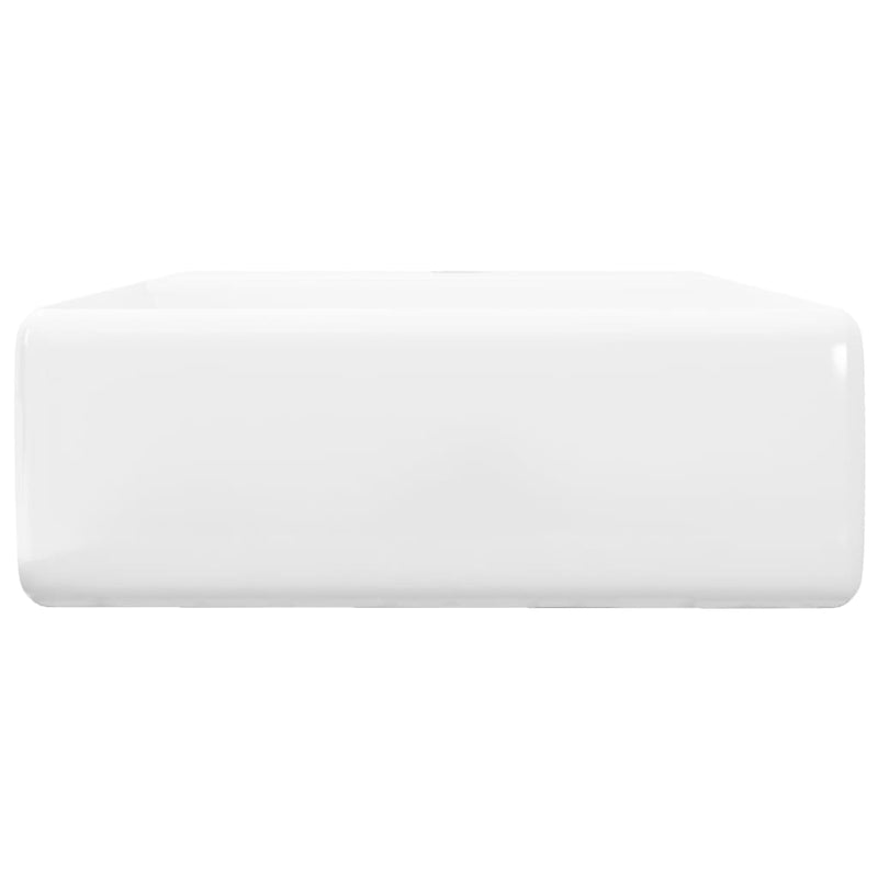 Ceramic Basin Square with Overflow and Faucet Hole 41 x 41 cm Payday Deals