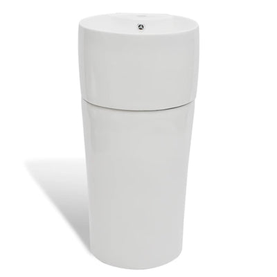 Ceramic Stand Bathroom Sink Basin Faucet/Overflow Hole White Payday Deals