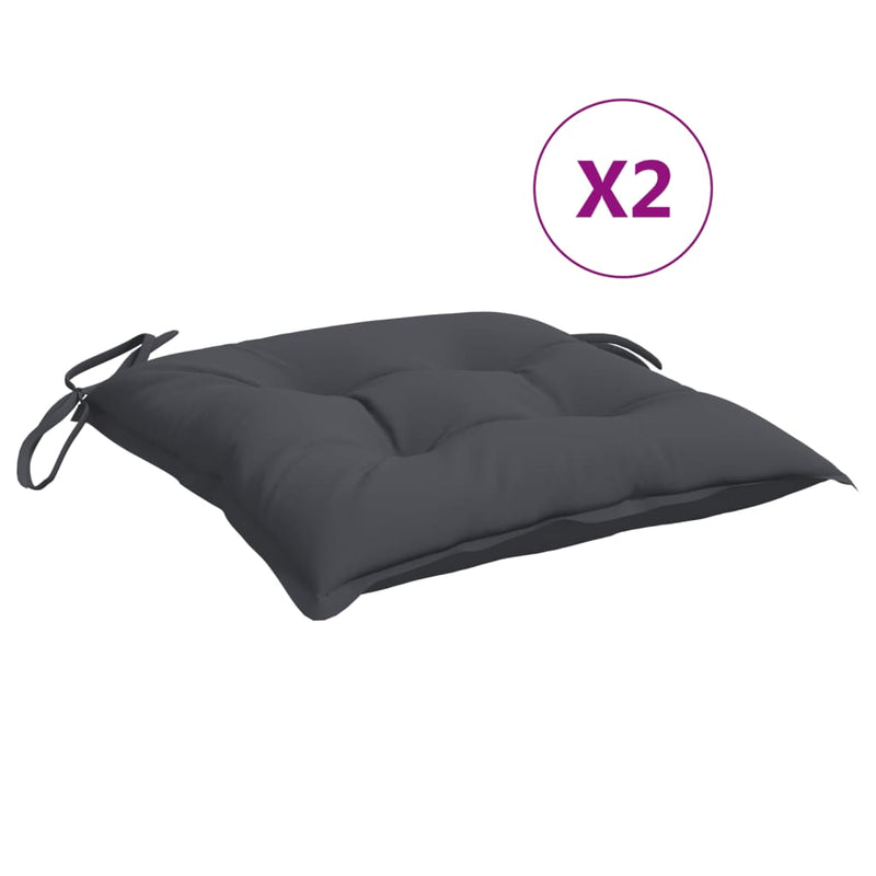 Chair Cushions 2 pcs Anthracite 50x50x7 cm Oxford Fabric Payday Deals