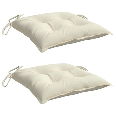 Chair Cushions 2 pcs Cream White 40x40x7 cm Oxford Fabric Payday Deals
