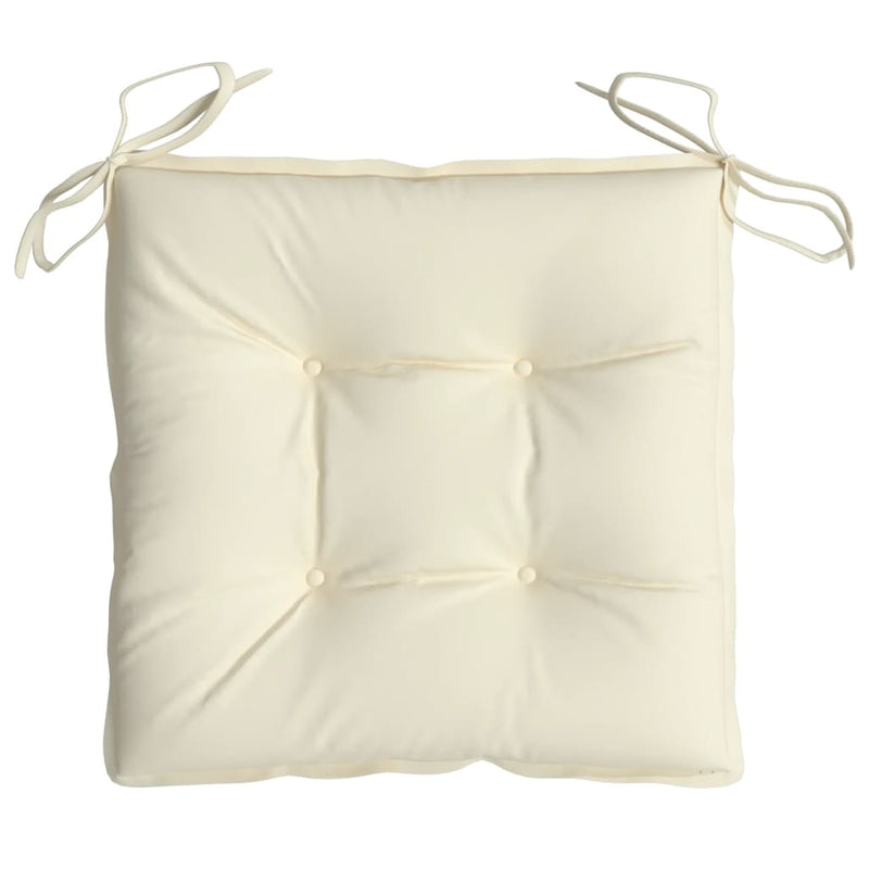 Chair Cushions 2 pcs Cream White 40x40x7 cm Oxford Fabric Payday Deals